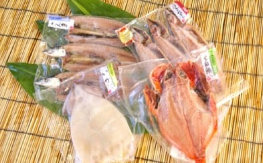 干物セット(さんまヒラキ・いかヒラキ・金目鯛ヒラキ・さば文化干し) mi0012-0112千葉県南房総市13000魚介・海産物鮮魚