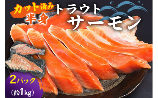 トラウトサーモン(加熱用)カット済半身×2 mi0012-0075千葉県南房総市22500魚介・海産物鮮魚