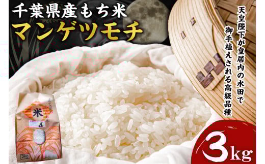 もち米 マンゲツモチ 3kg mi0088-0002 【もち米 餅 赤飯 おこわ おはぎ まんげつもち】千葉県南房総市14500米・パン玄米・雑穀米・もち米・餅