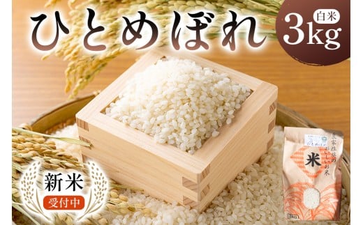 【2025年9月中旬以降発送予定】ひとめぼれ3kg【2025年産】 mi0088-0003【お米 白米 ひとめぼれ 美味しい おにぎり国産米 ブランド米 】千葉県南房総市13000米・パン白米