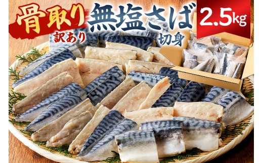 【訳あり】骨取り無塩さば 切り身2.5kg(500g×5袋) mi0012-0163 【無塩 サバ 切り身 骨なし 骨取り 海鮮 魚介 おつまみ おかず 惣菜 弁当 冷凍】千葉県南房総市24000魚介・海産物その他 魚介・海