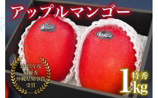 【 先行予約 2026年 発送 】 令和5年度最優秀賞受賞 縁sファームの アップルマンゴー 1kg ( 特秀 ) 沖縄県産 マンゴー アーウィンマンゴー 1キロ 国産 完熟マンゴー 果物 くだもの フルーツ 完熟