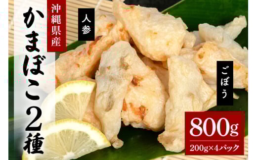 かまぼこセット ごぼう 人参 合計800g 各200g×2 かまぼこ 蒲鉾 セット 牛蒡 にんじん カマボコ ゴボウ ニンジン おつまみ 一口サイズ つまみ 内祝い ギフト 贈答 沖縄 グルメ 冷凍保存 国産 沖