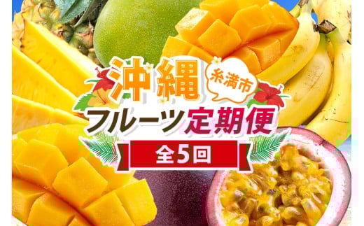 【定期便全5回】沖縄 フルーツ 定期便 5回 パッションフルーツ 沖縄産パイナップル パイン マンゴー キーツマンゴー バナナ フルーツ定期便 旬 フルーツ 果物 くだもの 沖縄マンゴー 定期便