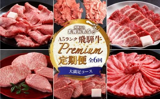 天狗総本店 A5飛騨牛 定期便 全6回 約3.5kg ( 400g 以上 × 6ヶ月 )  ( 焼肉 すき焼き しゃぶしゃぶ ステーキ ) | 牛肉 食べ比べ A5 岐阜 高山市 飛騨高山 岐阜県 人気 お楽しみ おすすめ BP104岐阜県高