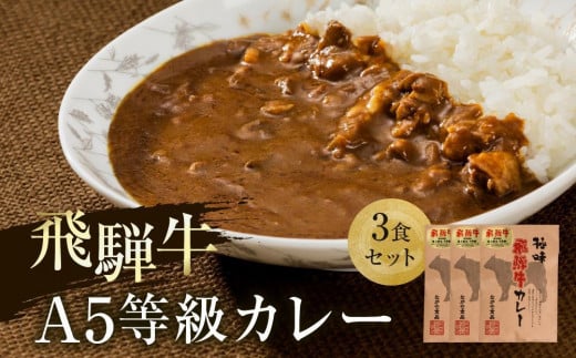 【11月発送】A5等級飛騨牛 カレー 3食セット | 肉 レトルト 人気 飛騨高山 ながせ食品 FH006VC11岐阜県高山市8000鍋セット・総菜・加工食品総菜