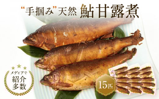 【個包装】秘伝のタレ使用!手掴み天然鮎甘露煮(15匹)| 化学調味料不使用 天然 魚 鮎 おいしい 食品 高山 有限会社井根鉄筋 SF003岐阜県高山市112000鍋セット・総菜・加工食品その他 鍋セッ