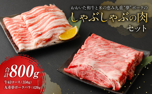 おおいた 和牛 と 米の恵み 九重 “夢”ポーク しゃぶしゃぶ 肉 セット 計800g大分県九重町28000肉牛肉