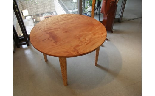 栃(トチ) 丸テーブル茨城県鉾田市935000衣類・装飾品・工芸品その他 装飾品・工芸品
