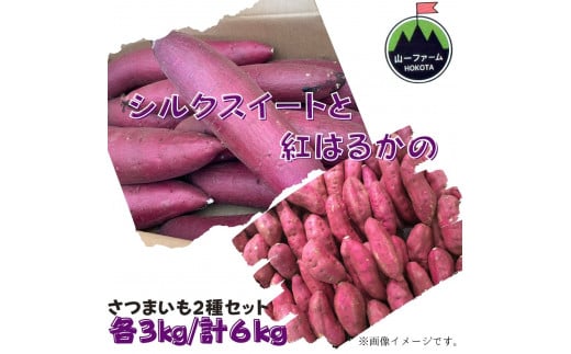さつまいも2種セットB(シルクスイート3kg+紅はるか3kg)計6kg茨城県鉾田市16500野菜・きのこじゃがいも・イモ類