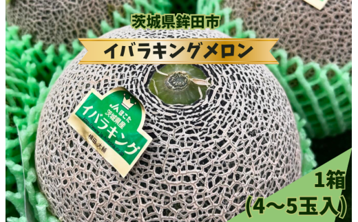 上品で爽やかな甘さ!イバラキングメロン(4〜5個入)茨城県鉾田市25500果物・フルーツメロン・スイカ