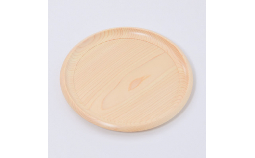 <池田木材>の銘木天然木曽ひのき 給仕盆8寸(24cm)【1364967】長野県上松町15000雑貨・日用品食器・グラス