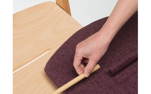 ハンの木の家具 チェアー02 専用クッションカラー:パープル北海道東川町255000衣類・装飾品・工芸品その他 装飾品・工芸品