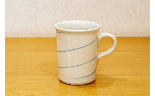 理創夢工房「白土練込みシリース?/マク?カッフ?」〈カラー:青〉北海道東川町10000雑貨・日用品食器・グラス