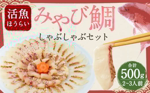 活魚ほうらい みやび鯛しゃぶ セット 250g×2パック 2~3名用熊本県人吉市13000鍋セット・総菜・加工食品カレー・シチュー