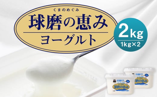 球磨の恵みヨーグルト 加糖 1kg×2パック  合計2kg熊本県人吉市8000卵・乳製品ヨーグルト