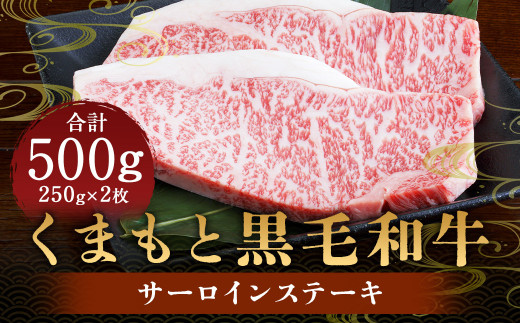 くまもと 黒毛和牛 サーロインステーキ 500g (250g×2パック) 肉 牛肉 お肉 サーロイン ステーキ ステーキ用 和牛 国産牛 冷凍 国産 九州産 熊本県産熊本県人吉市42000肉牛肉