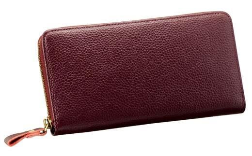 豊岡工房 牛革コインが分けられる長財布(3774-13)パープル兵庫県豊岡市47000衣類・装飾品・工芸品財布