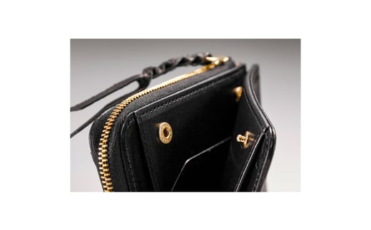【豊岡財布】anti-mode style OLIVE Compact Wallet(AW700)ブラック兵庫県豊岡市86000衣類・装飾品・工芸品財布