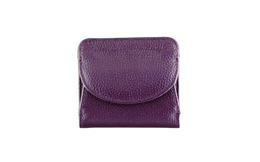 豊岡工房 牛革コンパクト財布(3903)パープル兵庫県豊岡市25000衣類・装飾品・工芸品財布