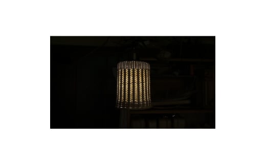 豊岡杞柳細工 育てる照明『sun pillar』照明金具:引掛けシーリングタイプ(E26口金) / ランプシェード 照明金具・電球付き 柳 円柱形 伝統工芸品 天然素材 行李柳 コオリヤナギ兵庫県豊岡市