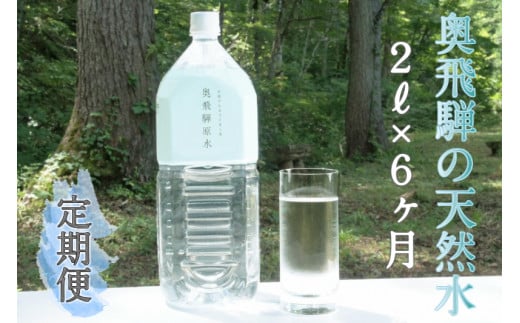 《定期便》奥飛騨原水2L×6本 月1回お届け 計6回岐阜県飛騨市66000お茶・飲料水・ミネラルウォーター