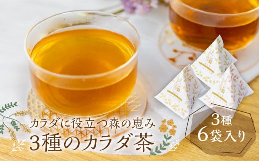 カラダに役立つ森の恵み《三種のカラダ茶》3種×2袋 計6袋 野草茶 お茶岐阜県飛騨市7000お茶・飲料お茶
