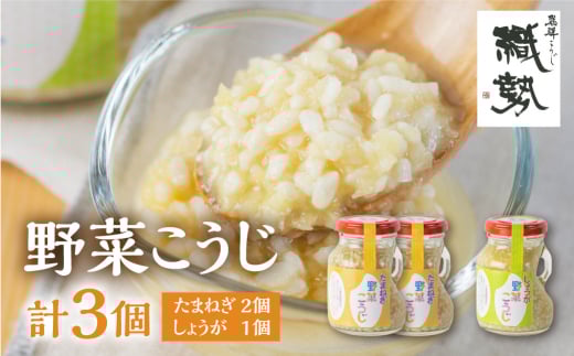 野菜麹 野菜こうじ 飛騨こうじ たまねぎ2個 しょうが1個  計3セット  米麹 米こうじ 生麹 発酵岐阜県飛騨市12000調味料・油酢