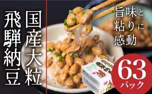 飛騨納豆 国産大豆の大粒 納豆 3パック×21 合計63パック岐阜県飛騨市10000鍋セット・総菜・加工食品その他 鍋セット・総菜・加工食品