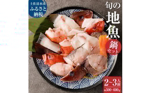 旬の地魚おまかせ3種 鍋セット500g〜600g(2人〜3人前)お楽しみ 海鮮鍋 切り身 カット魚 豪華 海の幸 魚介 シーフード 鍋 セット おまかせ 美味しい おいしい 土佐清水市 高知【R00281】高知