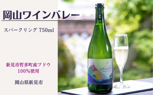 岡山ワインバレーのSparklingHAKUBI(スパークリング白ワイン・辛口)東京ワイナリー醸造岡山県新見市27000酒・アルコールワイン
