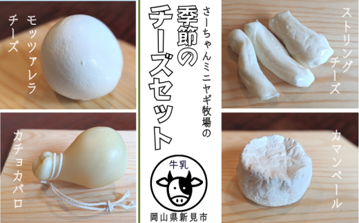 【限定:11月〜3月発送・牛乳使用】季節のチーズ4種セット岡山県新見市17000卵・乳製品チーズ