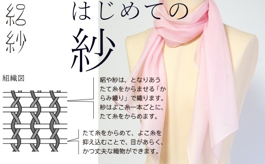 ストール 絽紗 さわやか色 はじめての紗 ( オレンジ ) シルク100% レディース | おしゃれ シンプル 無地 マフラー 春夏 春 夏 プレゼント ギフト 母の日 新潟県 五泉市 株式会社 横正機業場新潟