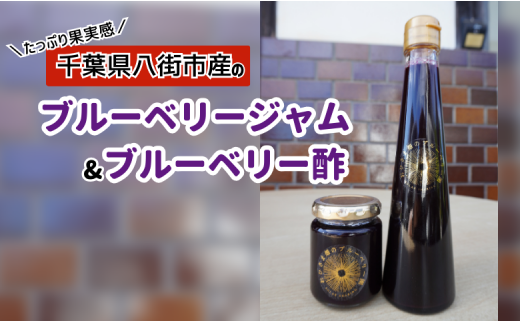 【おひさま畑のブルーベリー園】ブルーベリージャム(1本)&ブルーベリー酢(1本) ブルーベリー 酢 フルーツ酢 ジャム無添加 ジャム国産 八街産 八街 千葉千葉県八街市8000鍋セット・総菜