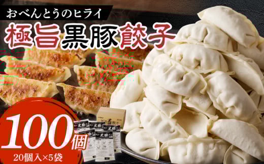 極旨黒豚餃子_極旨黒豚餃子 (23g×20 個)×5 袋 餃子 100個 三桃食品 おべんとうのヒライ 鹿児島県産 黒豚 肉 豚肉 国産 極旨 黒豚餃子 食品 食べ物 おかず おつまみ 水餃子 揚げ餃子 冷凍 簡単