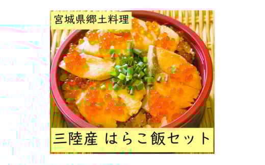 宮城・三陸産 はらこ飯セット 4合用(2合用×2セット)_はらこ飯 はらこめし 鮭 さけ 切り身 いくら イクラ たれ セット 郷土料理 三陸 宮城県 冷凍 贈答 ギフト プレゼント レシピ 食べ方レ