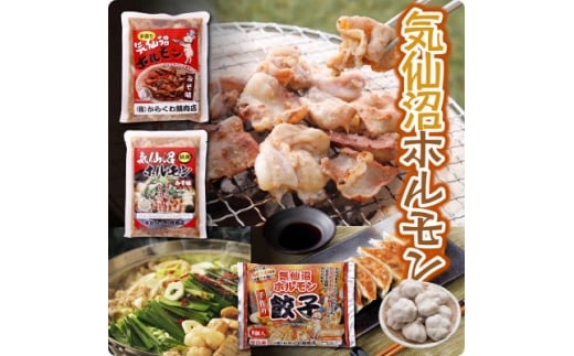 気仙沼ホルモンみそ300g+鍋用みそ味300g+餃子【1344340】宮城県10000肉豚肉