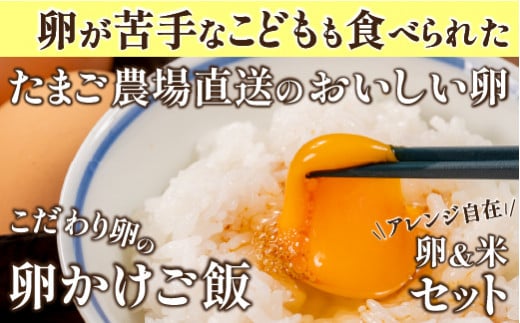 卵が苦手な子どもも食べられた!生臭くないおいしい卵を味わう卵かけご飯セット(卵6個×3P、お米2合×9P)【お届け日指定可能】Gbn-A16 コロンブスの茶卵 ギフト 冷蔵高知県四万十町20000卵・