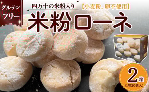 グルテンフリーのクッキー 米粉ローネ 2箱(20個入×2箱) Bmu-A68 お菓子 クッキー 焼き菓子 米粉クッキー おやつ グルテンフリー デザート 洋菓子 常温 人気高知県四万十町5000菓子・スイー
