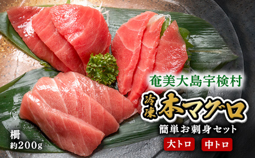 本マグロ  ( 大トロ 中トロ ) 400g 簡単 お刺身 セット 冷凍 柵 宇検村産  鮪 海鮮 刺し身 まぐろ さしみ 人気 生食用  鹿児島県 奄美大島 宇検村 年内 発送鹿児島県宇検村20000魚介・海産物鮮魚