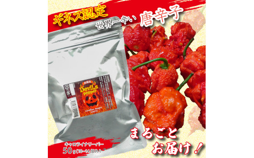キャロライナリーパーホール 50g 唐辛子 キャロライナリーパー 香味料 冷凍 調味料 スパイス 激辛 徳島県 阿波市徳島県阿波市9000野菜・きのこその他 野菜