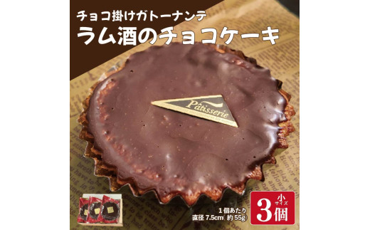 ラム酒 チョコ ケーキ 小 3個 ガトーナンテ ラム酒 チョコケーキ ラムレーズン 焼菓子 お菓子 おやつ デザート スイーツ 個包装 冷凍 贈答用 プレゼント ギフト 誕生日 記念日  徳島県 阿波市