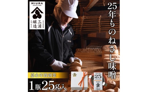 【25年ものねさし味噌】 味噌 1個 25g ねさし味噌 自然生え製法 伝統製法 ヴィンテージ みそ ディップ おつまみ ドレッシング 調味料 ギフト 贈答 特産 徳島県 阿波市 四国 三浦醸造所徳島県