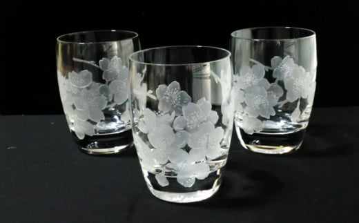 桜乃夢 樽型オールドグラス【グラス キレイ 上品 優美 桜 お祝い 御祝 プレゼント 記念日 ギフト ご褒美 オリジナル 日本土産】 K024060佐賀県基山町147000雑貨・日用品食器・グラス