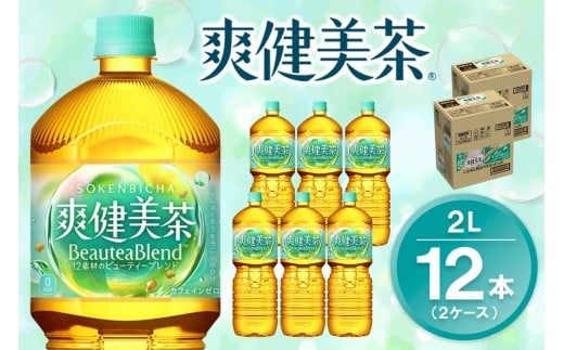 爽健美茶 2LPET (2ケース) 計12本【コカコーラ カフェインゼロ 香ばしい おいしい ブレンド茶 お茶 ハトムギ 玄米 大麦 ドクダミ ハブ茶 チコリー 麦芽 植物素材 飲料 ペットボトル 備蓄 防災