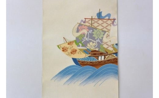 爪掻本綴織名古屋帯「静海萬帆」 名古屋帯  最高級 1点物 綴織 織物 シルク 関東巻き 清原織物 お取り寄せ 守山市滋賀県守山市1161000衣類・装飾品・工芸品その他 装飾品・工芸品