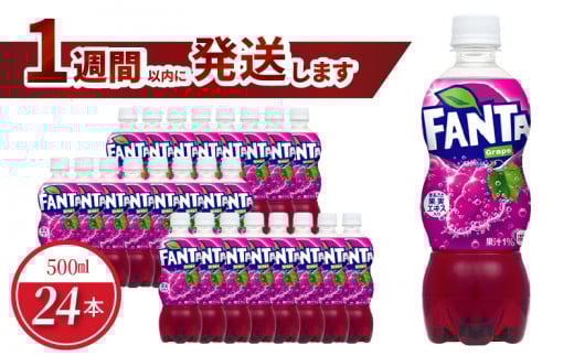 ファンタグレープ PET 500ml(24本入) 人気 ペットボトル ドリンク ソフトドリンク 炭酸飲料 合成着色料不使用 FANTA 守山市滋賀県守山市11000お茶・飲料その他 お茶・飲料