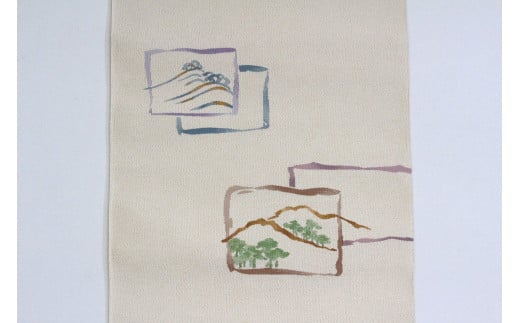 爪掻本綴織名古屋帯「郷」 名古屋帯  最高級 1点物 綴織 織物 シルク 関東巻き 清原織物 お取り寄せ 守山市滋賀県守山市615000衣類・装飾品・工芸品その他 装飾品・工芸品