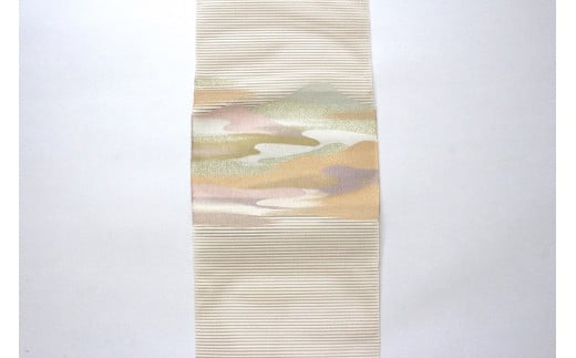 爪掻本綴織名古屋帯「絽 遠がすみ」  (夏帯)  名古屋帯  最高級 1点物 綴織 織物 シルク 関東巻き 清原織物 お取り寄せ 守山市滋賀県守山市428000衣類・装飾品・工芸品その他 装飾品・工芸品