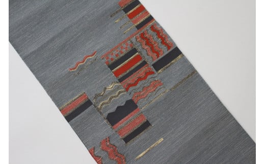 爪掻本綴織名古屋帯「連珠紋」 名古屋帯 最高級 1点物 綴織 織物 シルク 関東巻き 清原織物 お取り寄せ 守山市滋賀県守山市668000衣類・装飾品・工芸品その他 装飾品・工芸品